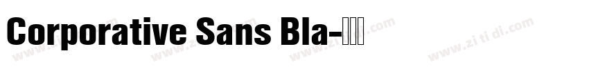 Corporative Sans Bla字体转换